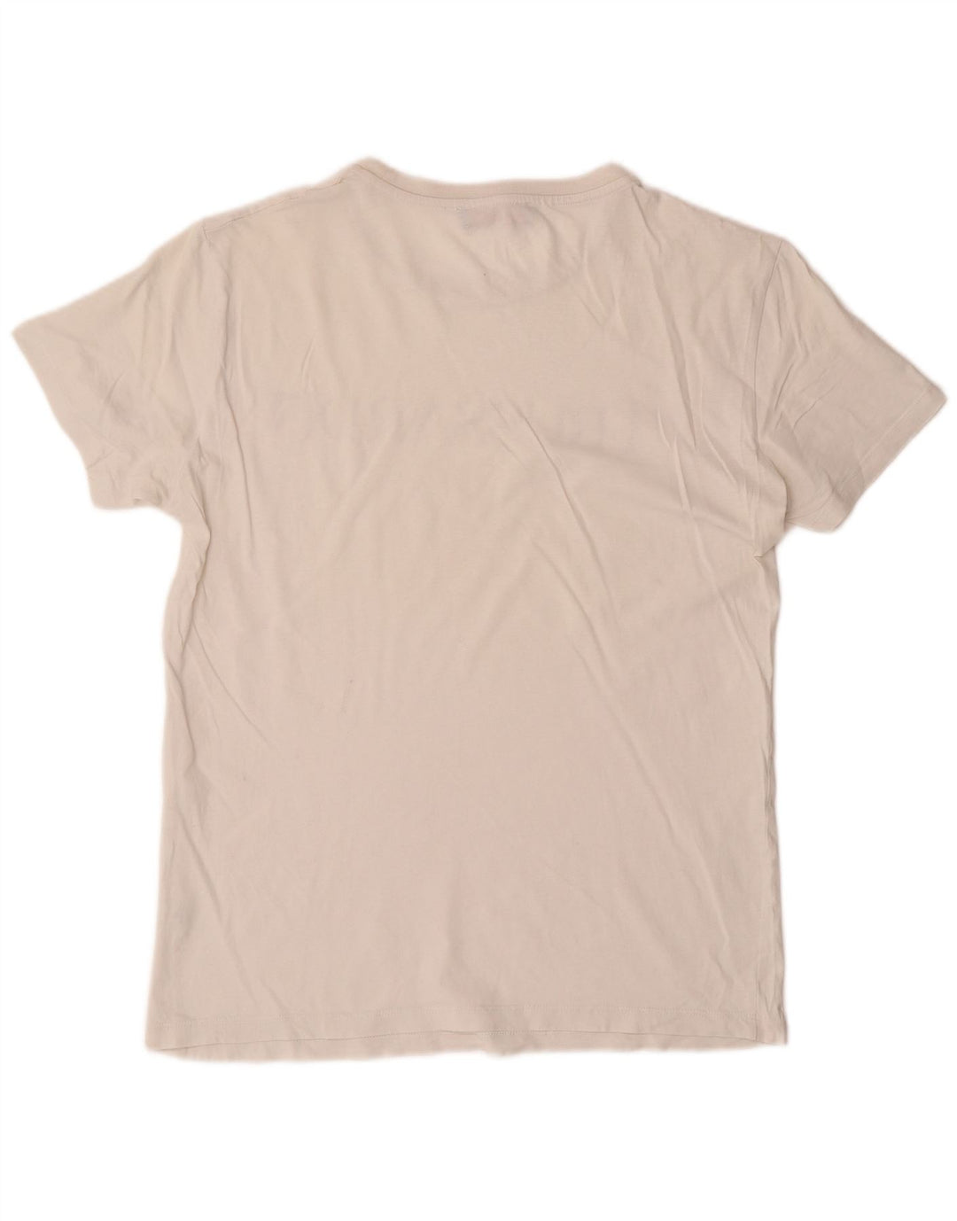 Trussardi Jeans Herre grafisk T-shirt Top Medium Off White