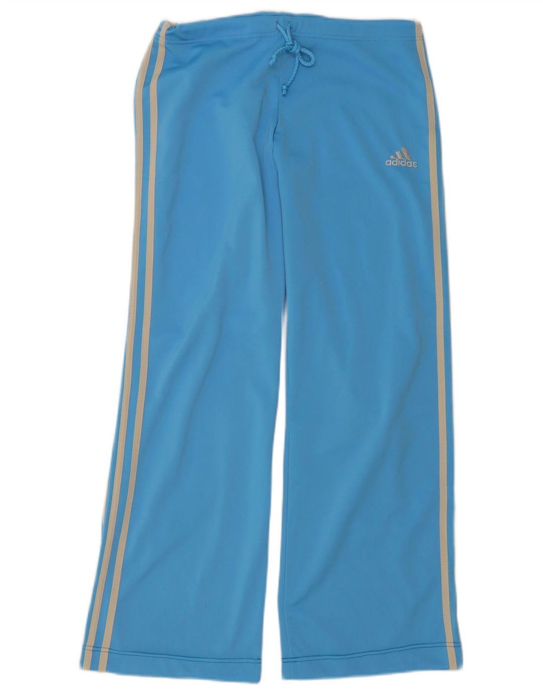 Adidas Womens Wide Leg Træningsdragt Bukser UK 14 Medium Blue Polyester