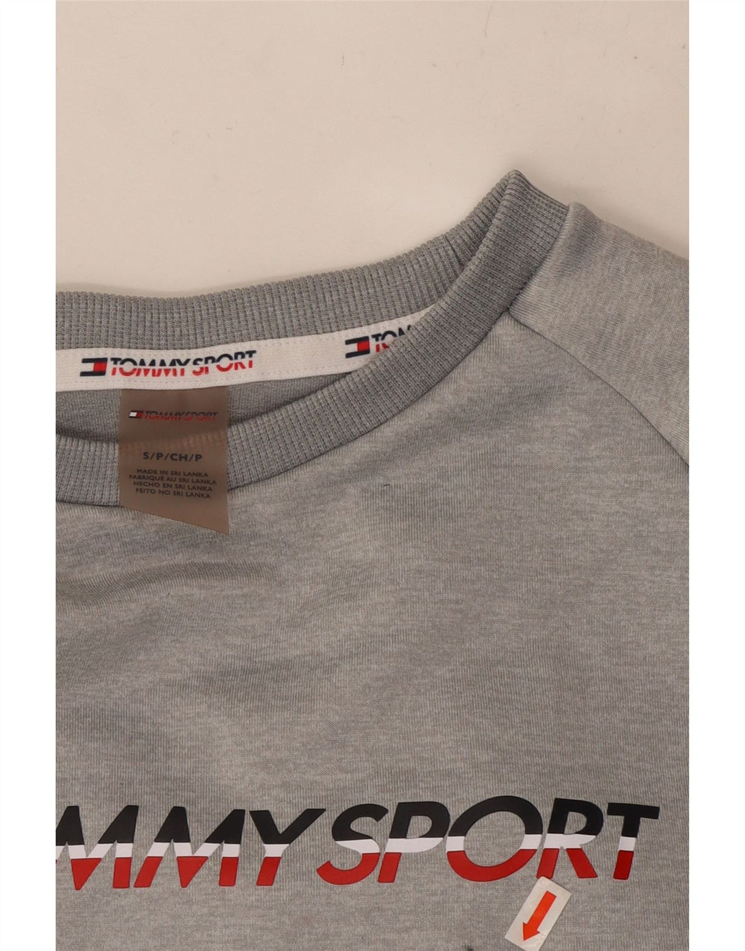 TOMMY HILFIGER Grafisk sweatshirt til mænd, lille grå farveblok