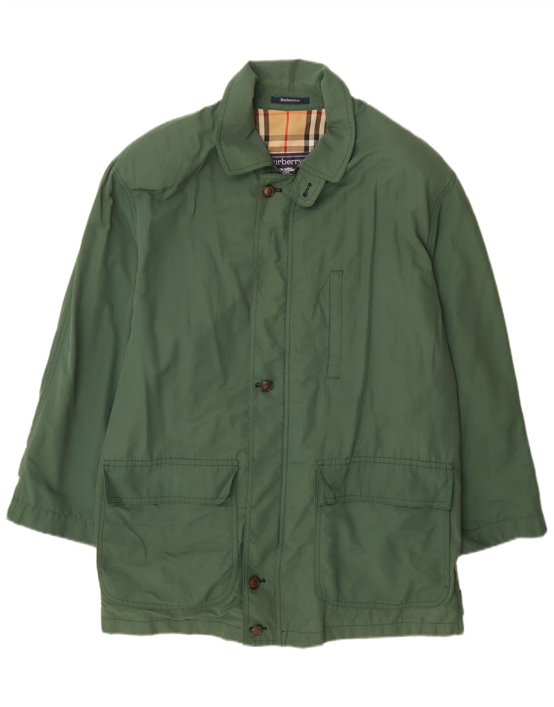 Burberrys Herre Utility Jacket IT 52 Stor grøn bomuld