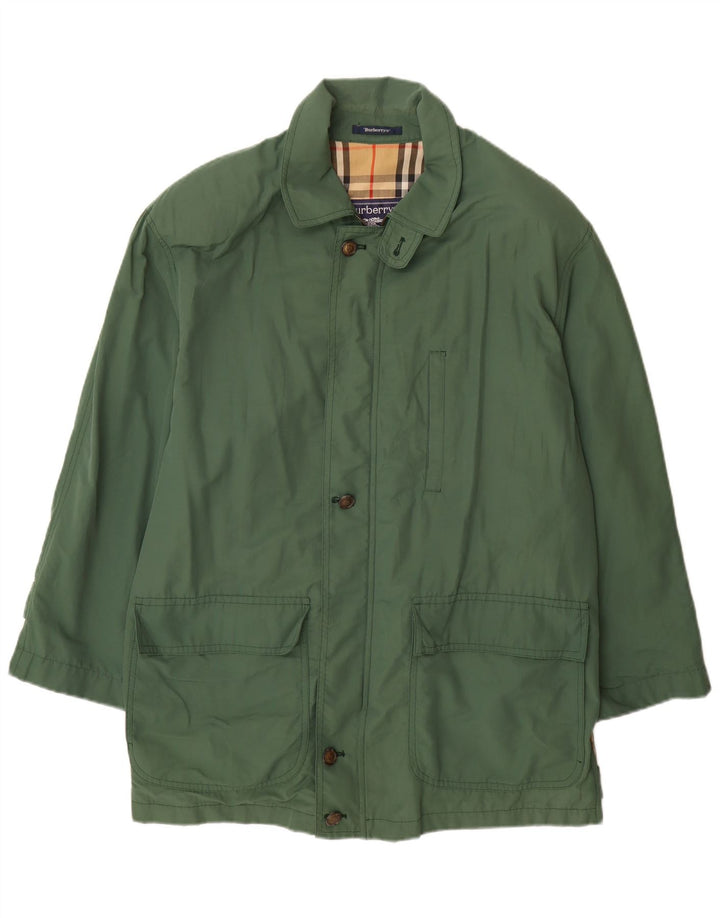 Burberrys Herre Utility Jacket IT 52 Stor grøn bomuld