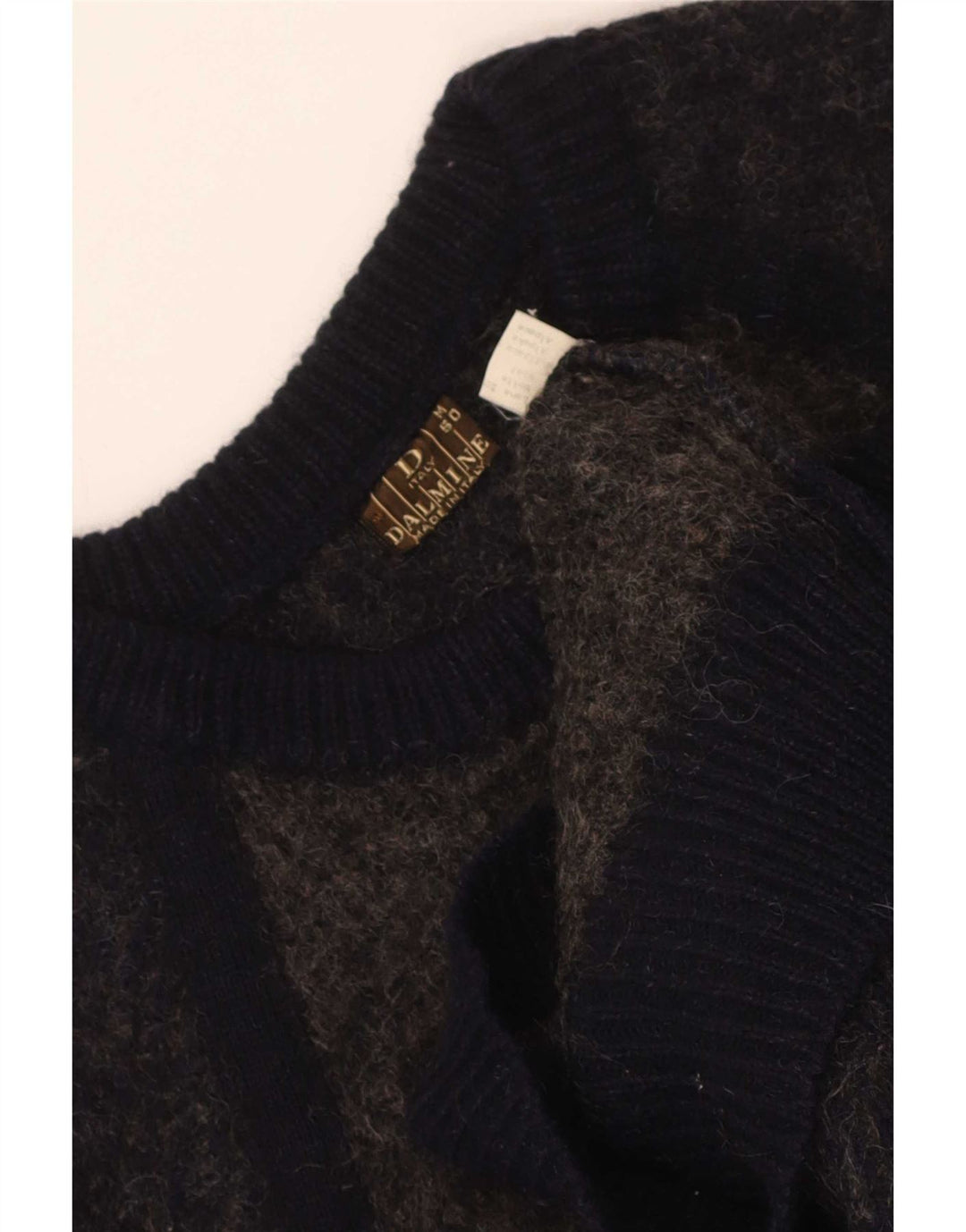 DALMINE Herre Crew Neck sweater IT 50 Medium Grey Colourblock Uld