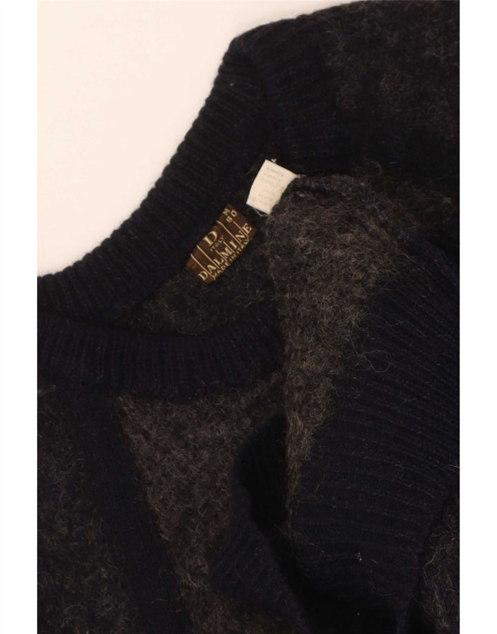 DALMINE Herre Crew Neck sweater IT 50 Medium Grey Colourblock Uld