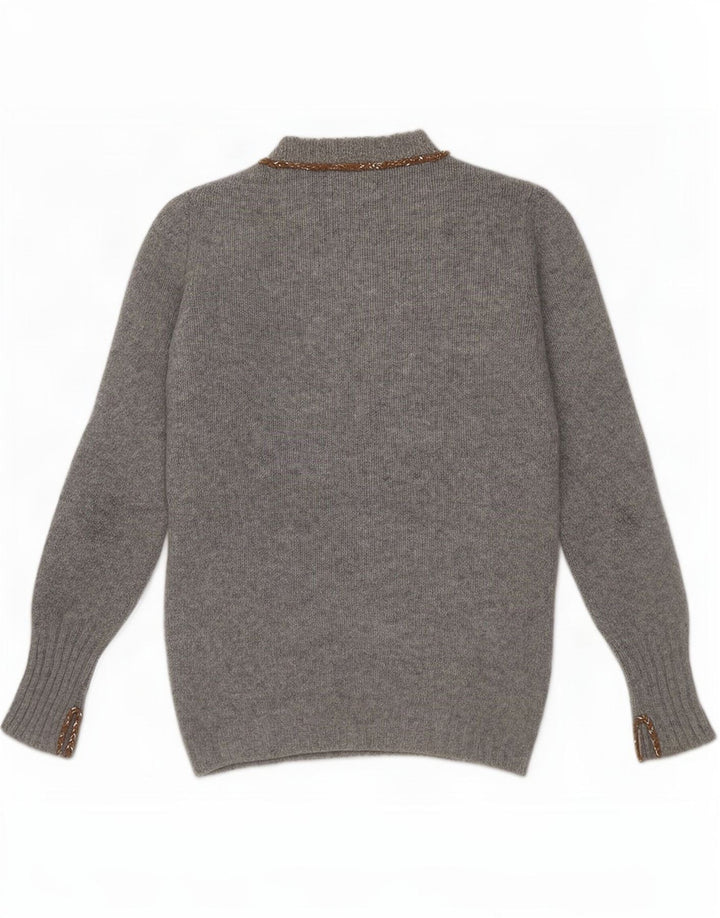 Liapull Dame sweater med rund hals IT 40 lille grå kashmir