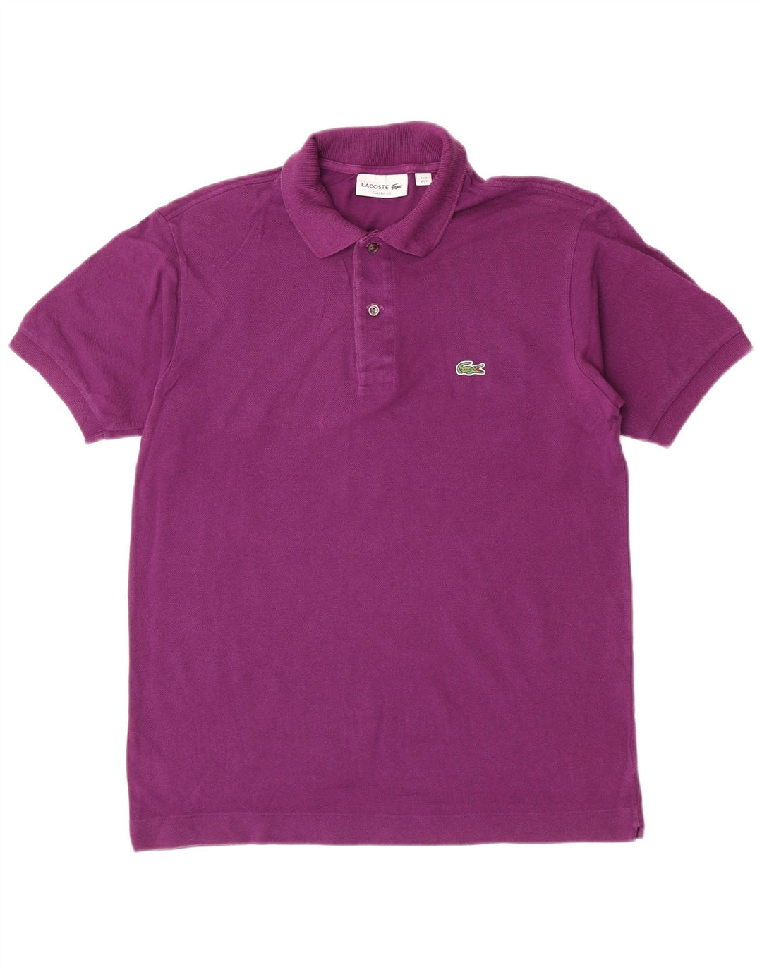 Lacoste herre klassisk pasform poloshirt størrelse 3 Lille lilla bomuld