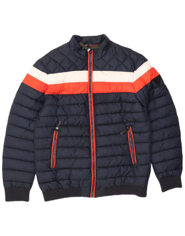 Guess Polstret Herrejakke UK 42 XL Marineblå Colourblock Polyester