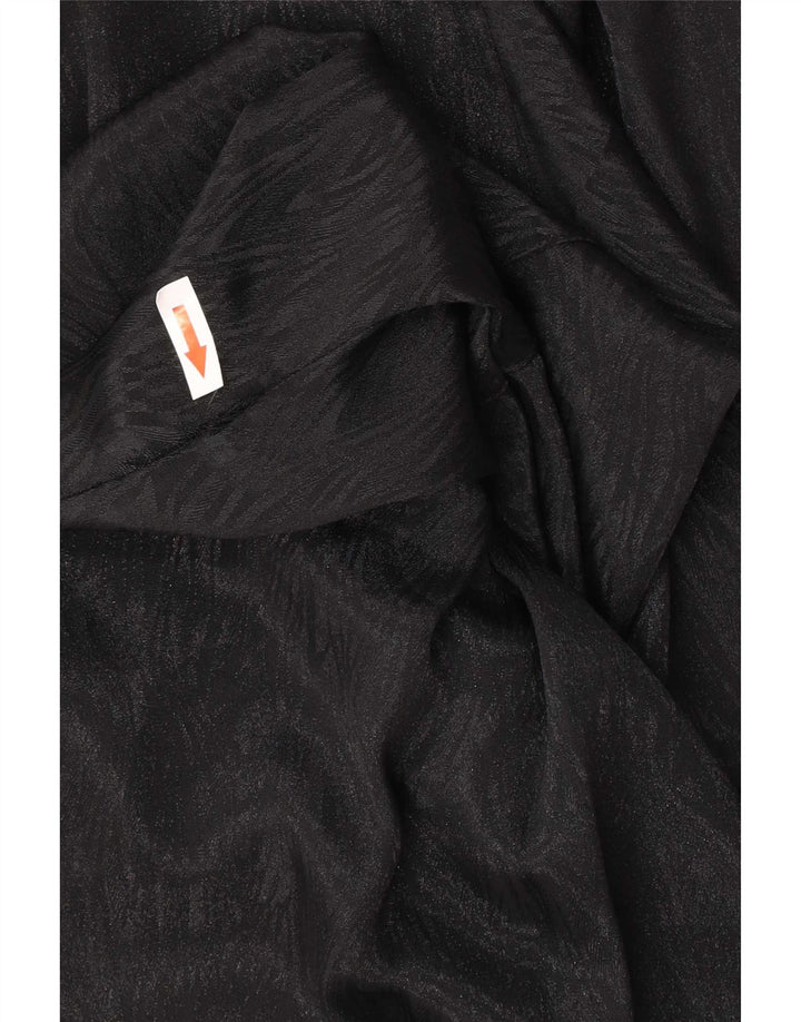 Fascino skjortebluse til kvinder UK 14 Medium Black Animal Print Polyester