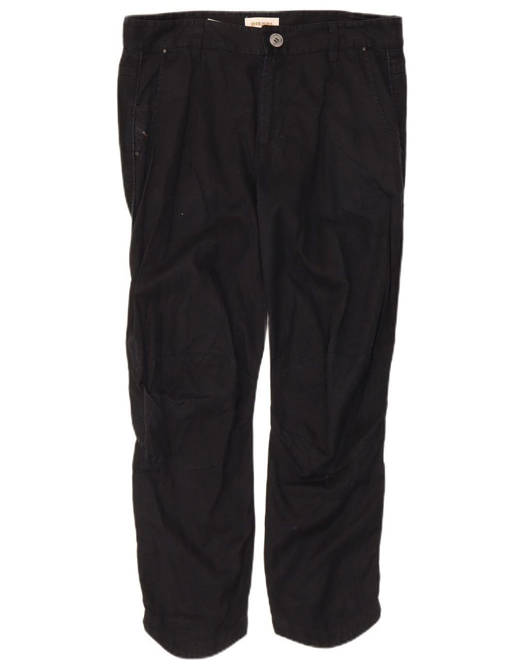 Diesel Dame Cropped Trousers W32 L25 Sort Bomuld