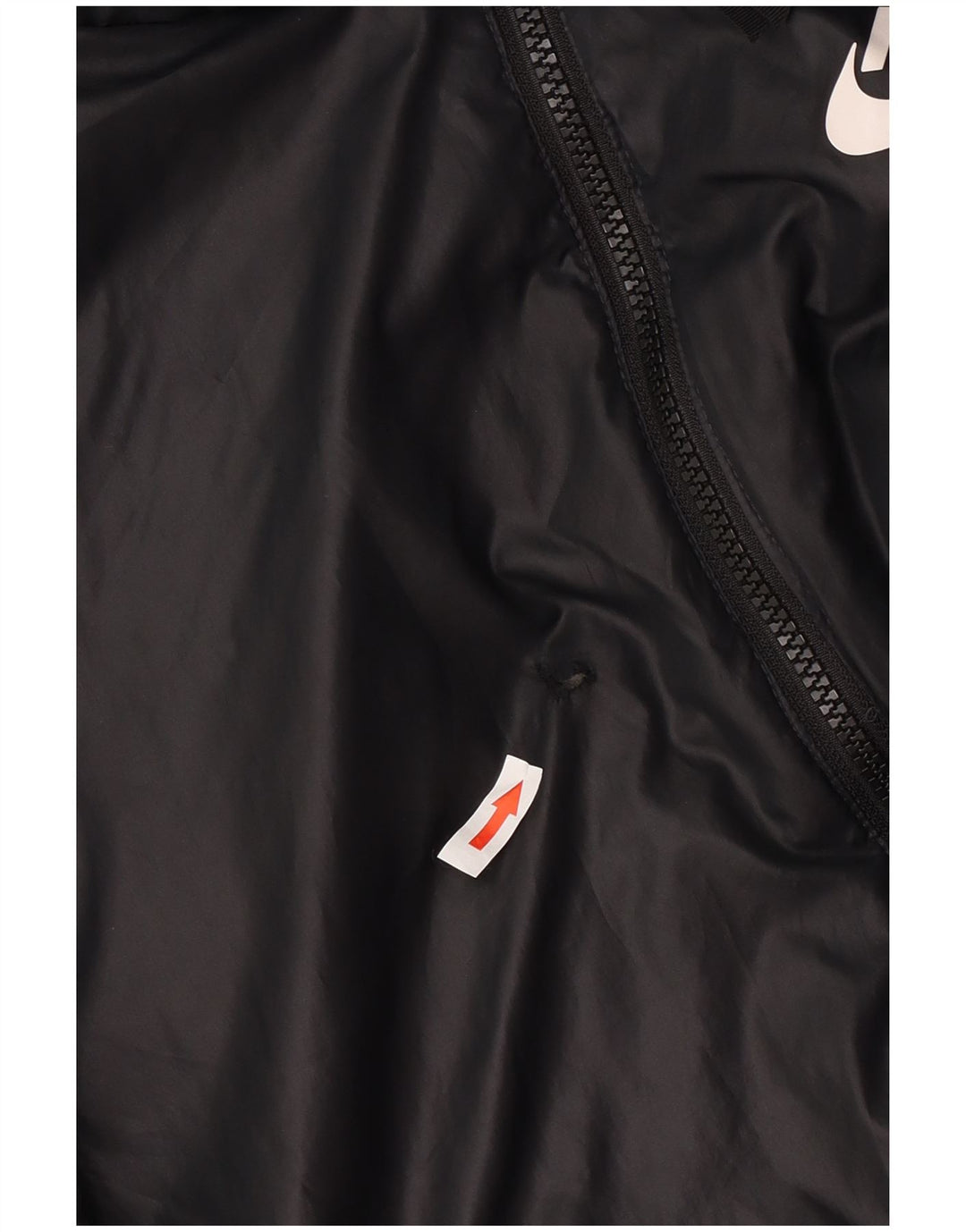 Nike Dame Hætte Vendbar Polstret Jakke UK 16 Stor Sort Polyester