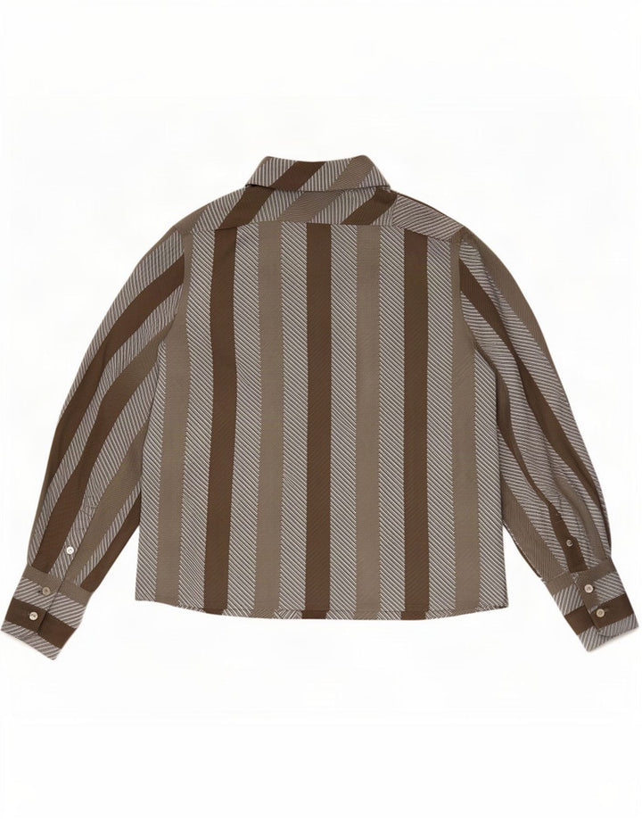 Tru Dame Pullover Shirt EU 46 XL Brun Stribet Polyester