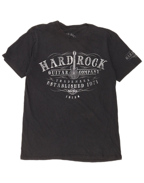 Hard Rock Cafe Herre grafisk T-shirt Top Medium Sort Bomuld