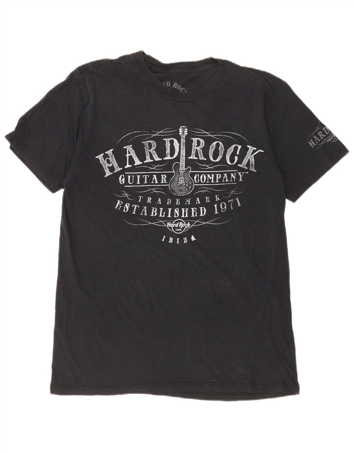 Hard Rock Cafe Herre grafisk T-shirt Top Medium Sort Bomuld