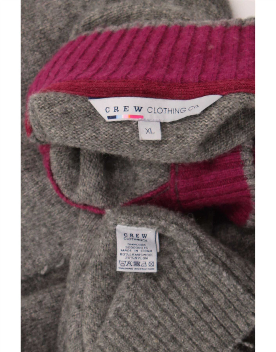Besætningstøj Herre Button Neck Jumper Sweater XL Grå Uld