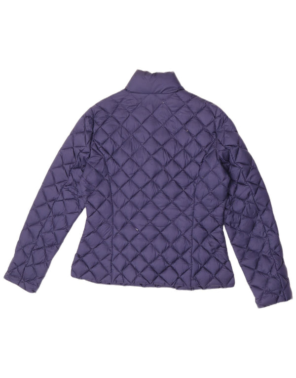 Trussardi Dame Polstret Jakke IT 44 Medium Navy Blue Polyamid