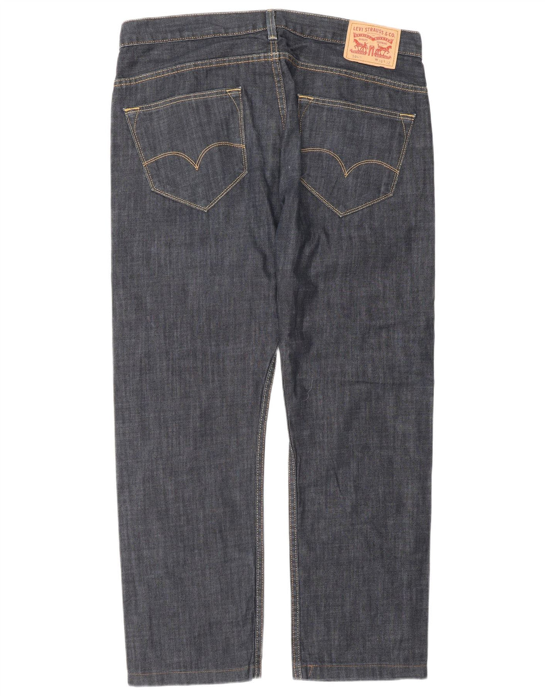 Levi's Herre 504 Straight Jeans W36 L32 Marineblå Bomuld