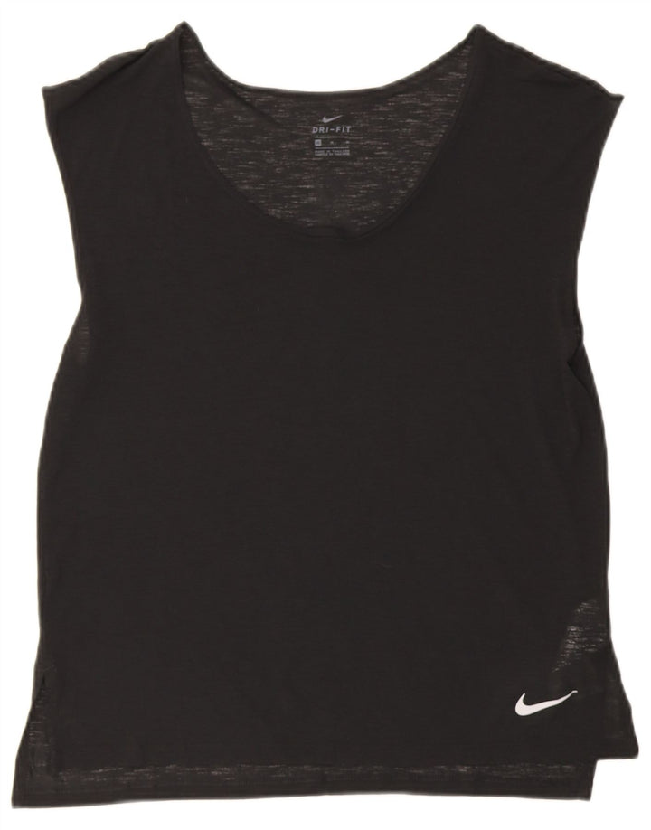 Nike Dame Dri Fit Vest Top UK 14 Medium Sort Polyester