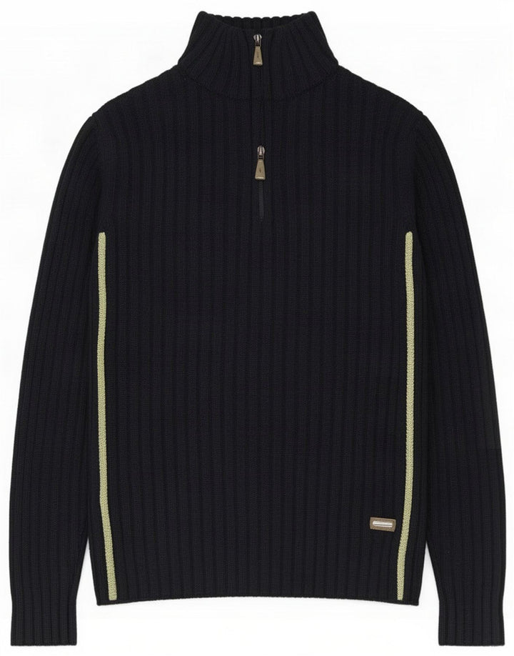 Trussardi sweater med lynlås til mænd Medium Marineblå Uld