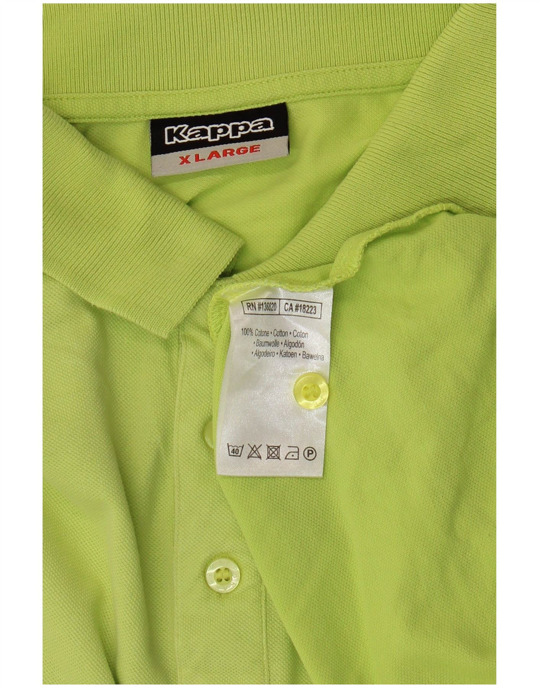 Kappa herre poloshirt XL Grøn bomuld