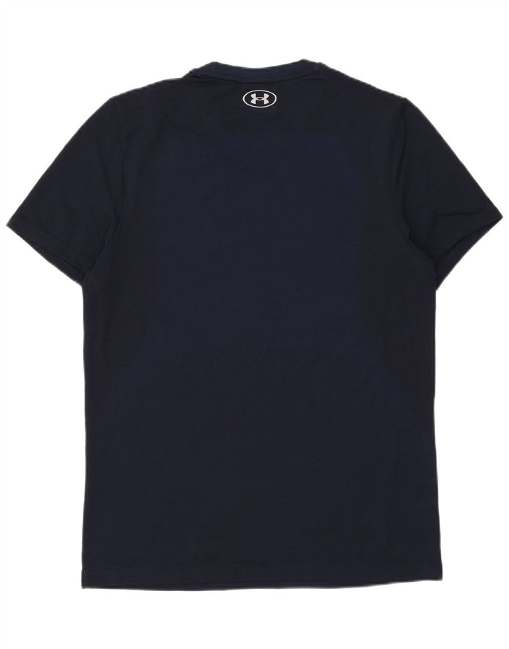 Under Armour Herre T-Shirt Top Stor Marineblå Nylon