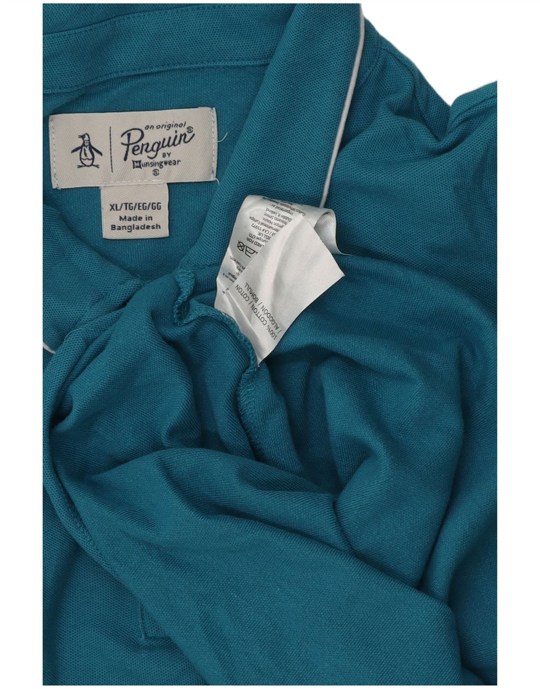 Penguin herre poloshirt XL blå bomuld