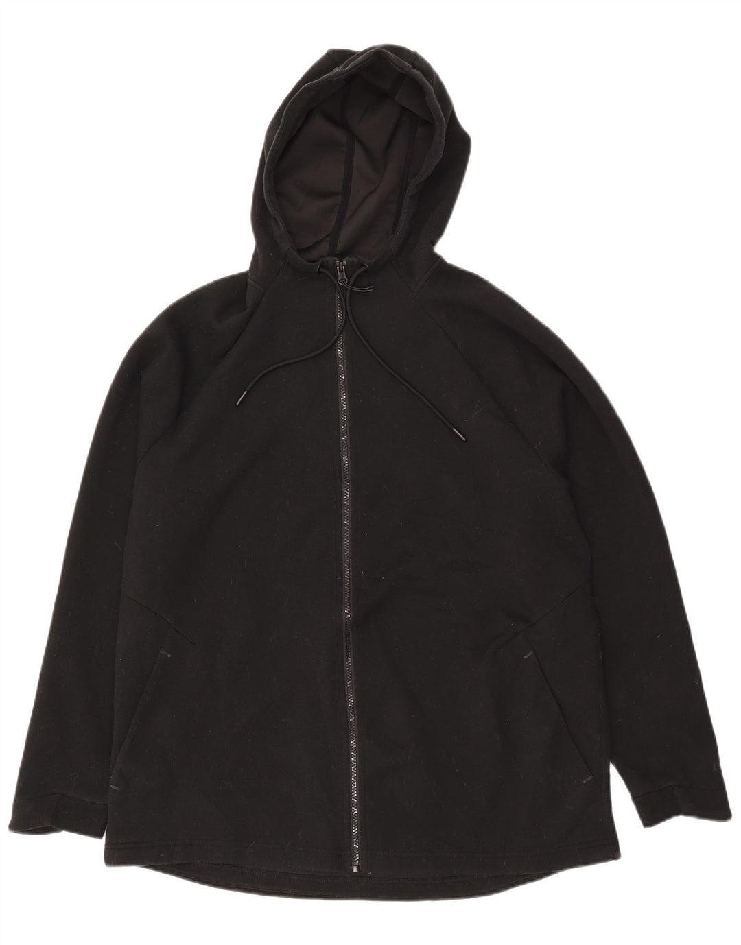 RUSSELL ATHLETIC Hættetrøje med lynlås til mænd UK 42/44 Stor sort polyester