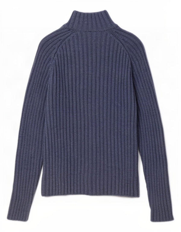 Lacoste Womens Regular Fit cardigantrøje str. 38 Medium Blue Wool