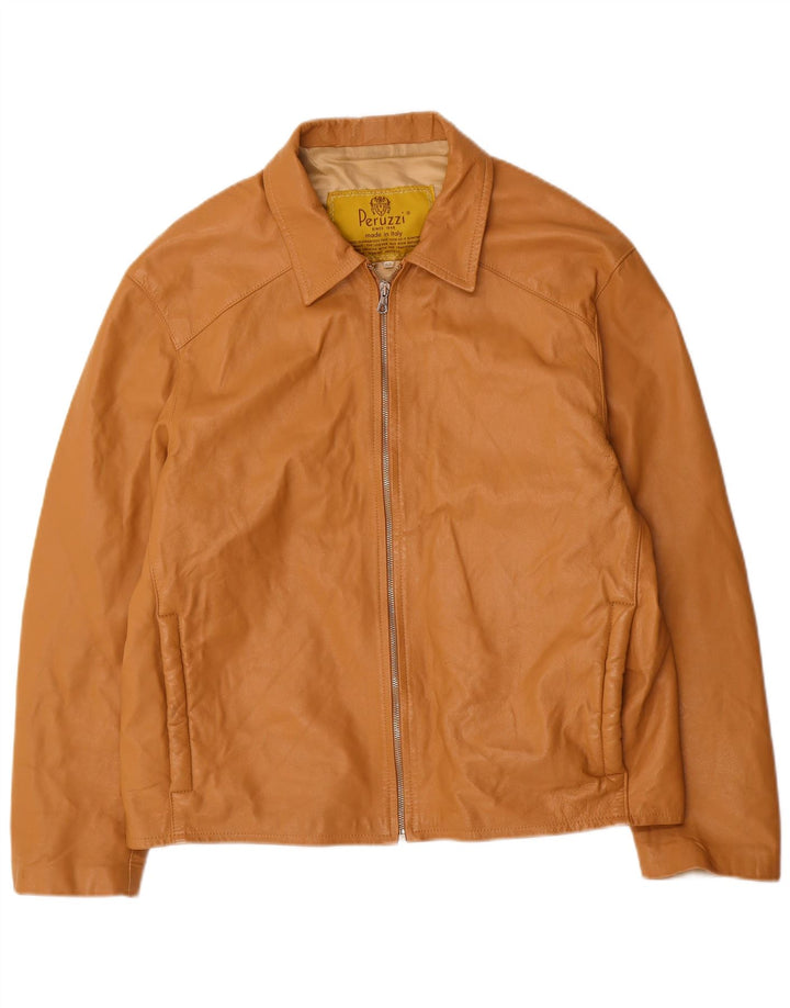 Peruzzi Dame Læderjakke IT 52 2XL Beige Læder
