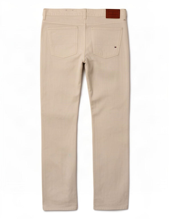 Tommy Hilfiger Herre Hudson Slim Jeans W34 L34 Hvid Bomuld