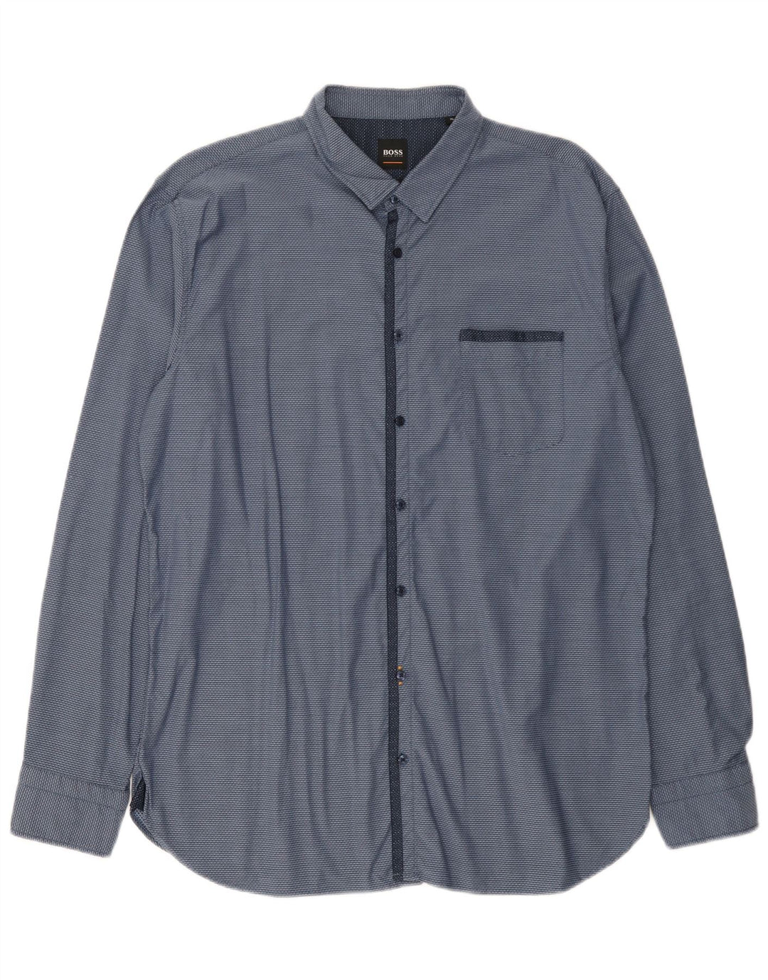 Hugo Boss Herreskjorte XL Blå Plettet