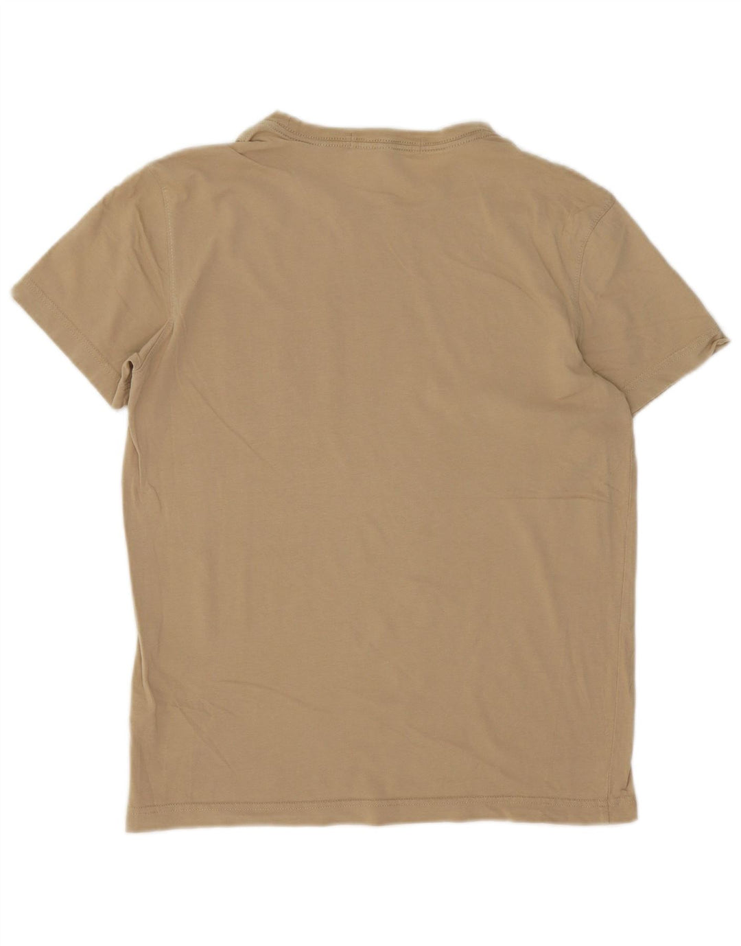 CALVIN KLEIN JEANS Herre T-Shirt Top Lille Beige Bomuld