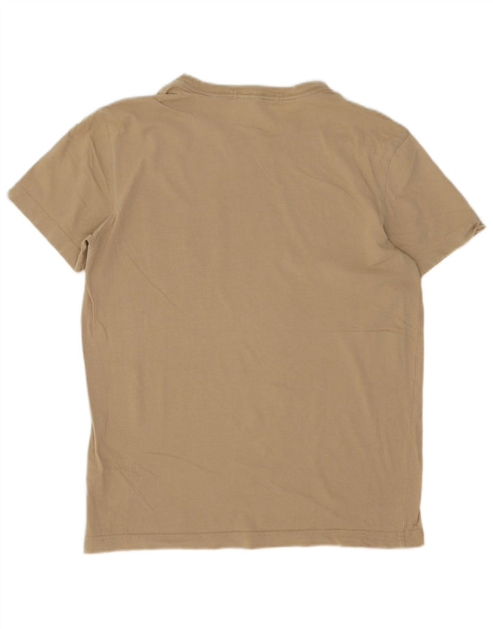 CALVIN KLEIN JEANS Herre T-Shirt Top Lille Beige Bomuld