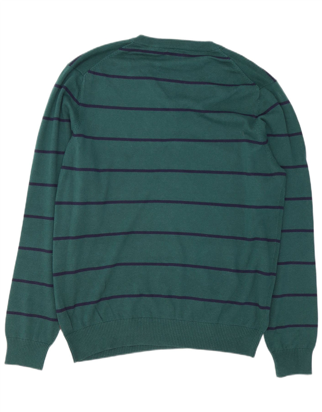 IZOD Herre V-hals sweater Stor grøn stribet bomuld