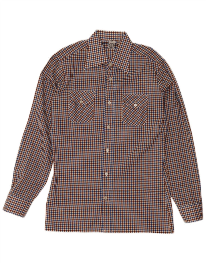 Vintage herreskjorte medium flerfarvet Gingham