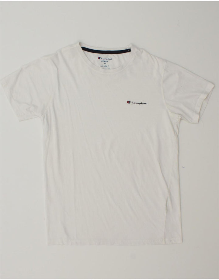 CHAMPION Mens T-Shirt Top XS White Cotton Vintage Champion and Second-Hand Champion from Messina Hembry 