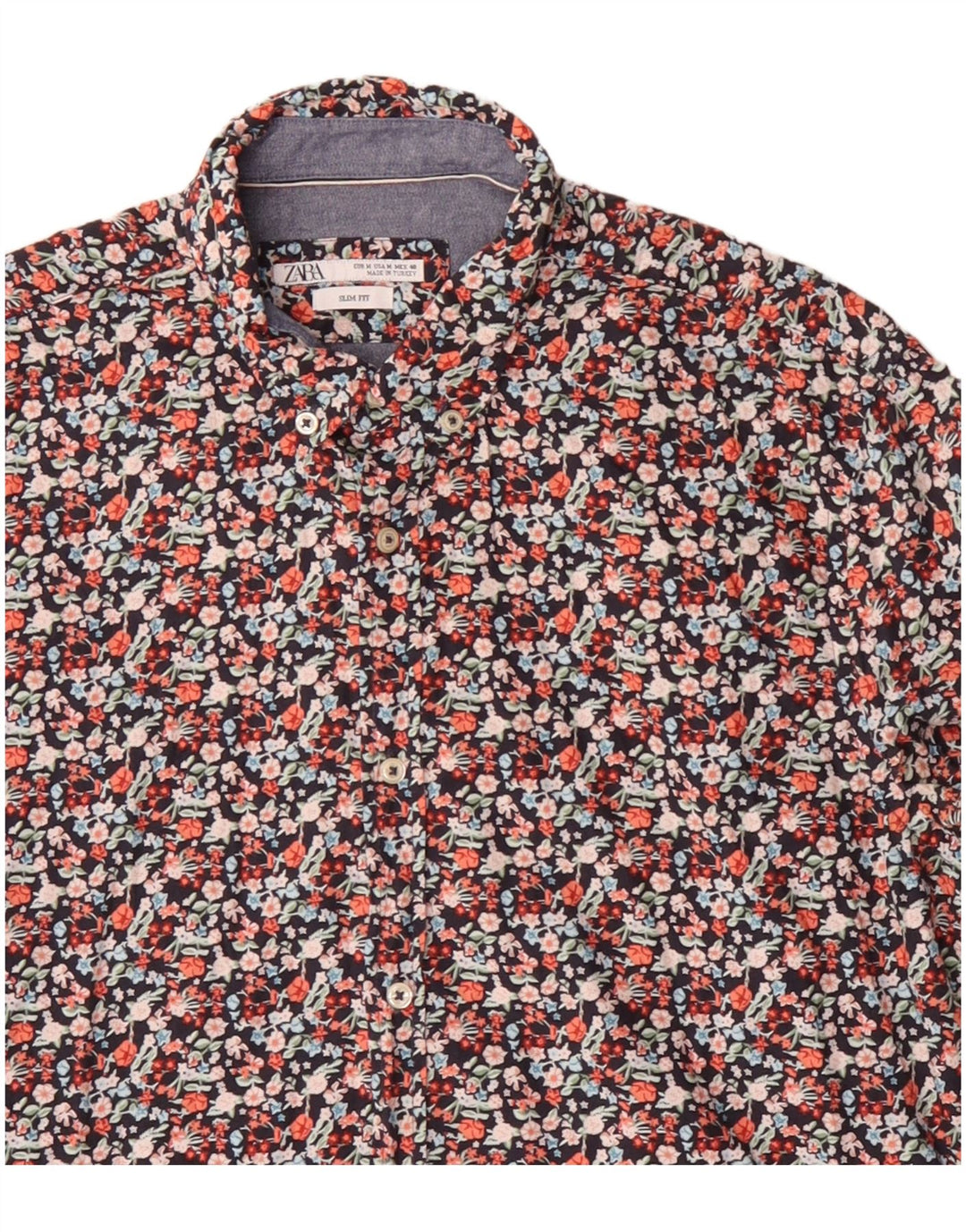 Zara Herre Slim Fit skjorte Medium Multicolored Floral