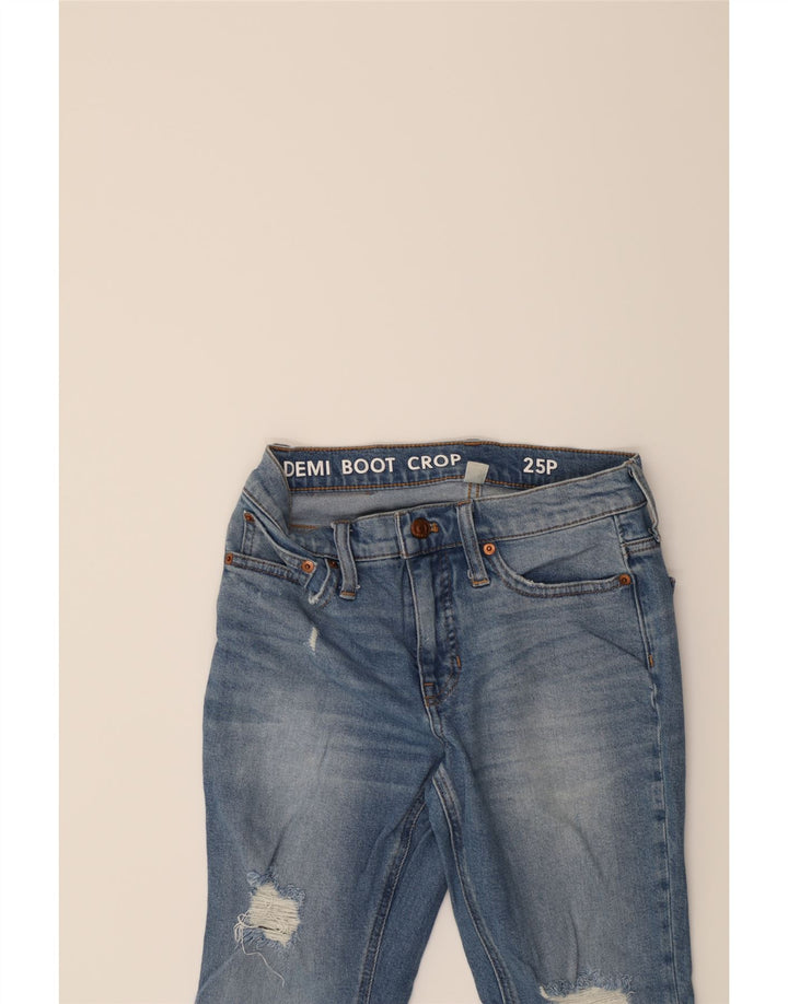 J. CREW Womens Crop Bootcut Jeans W25 L22 Blue Cotton Vintage J. Crew and Second-Hand J. Crew from Messina Hembry 