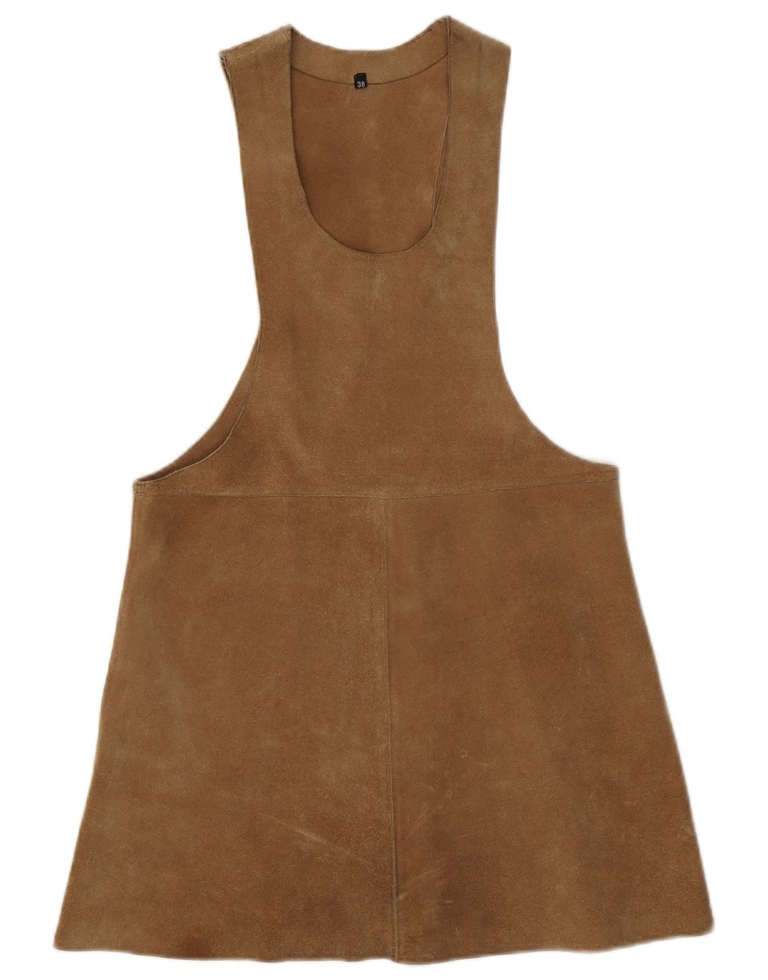 Vintage Dame Ruskind Pinafore Kjole EU 38 Medium Brun