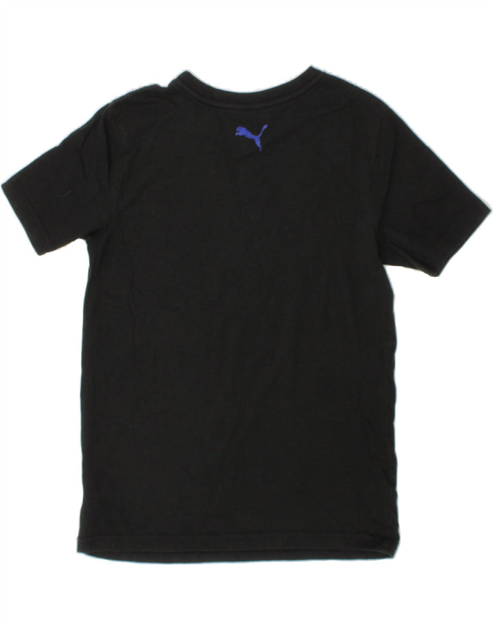 PUMA Boys Graphic T-Shirt Top 7-8 Years Small  Black Cotton Vintage Puma and Second-Hand Puma from Messina Hembry 