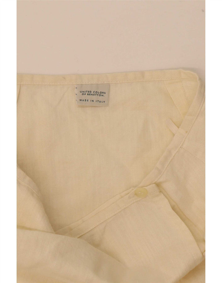 Benetton Dame Mini Wrap Nederdel IT 44 Medium W28 Beige Bomuld