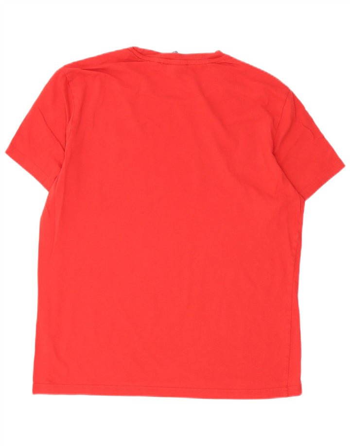Champion Herre Grafisk T-Shirt Top Medium Rød Bomuld