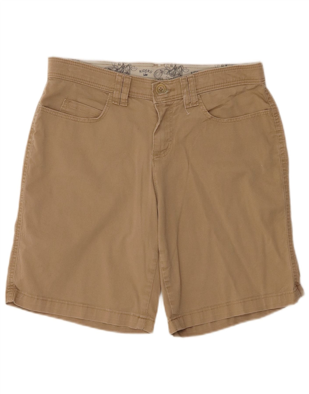 LEE Dame Riders Casual Shorts US 6 Medium W28 Khaki Bomuld