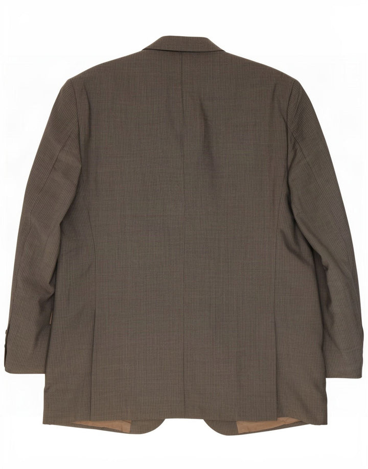 Massimo Dutti Herre 3-knaps blazerjakke EU 56 XL Gråstribet uld