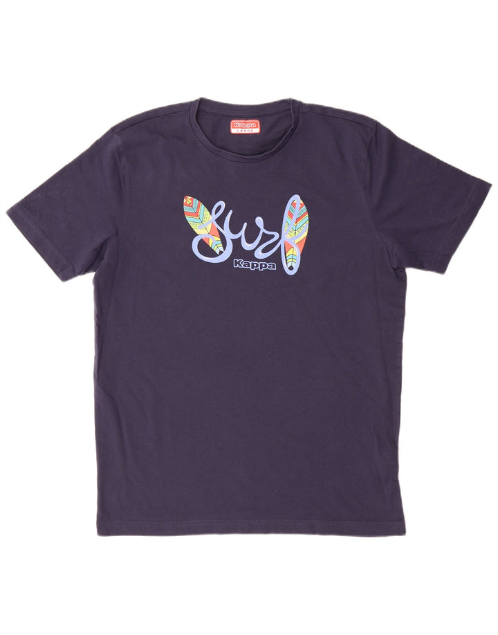 Kappa Herre grafisk T-shirt Top Stor marineblå bomuld