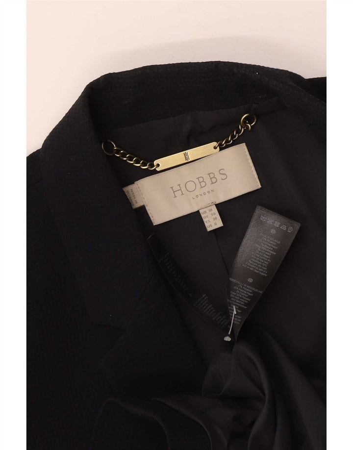 Hobbs Dame 1-knaps blazerjakke UK 10 Small Navy Blue Polyester