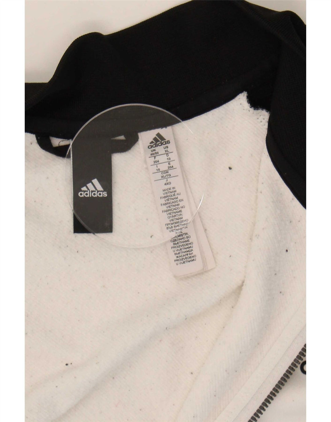Adidas Træningsdragt til mænd Topjakke UK 48/50 XL Hvid Colourblock Polyester