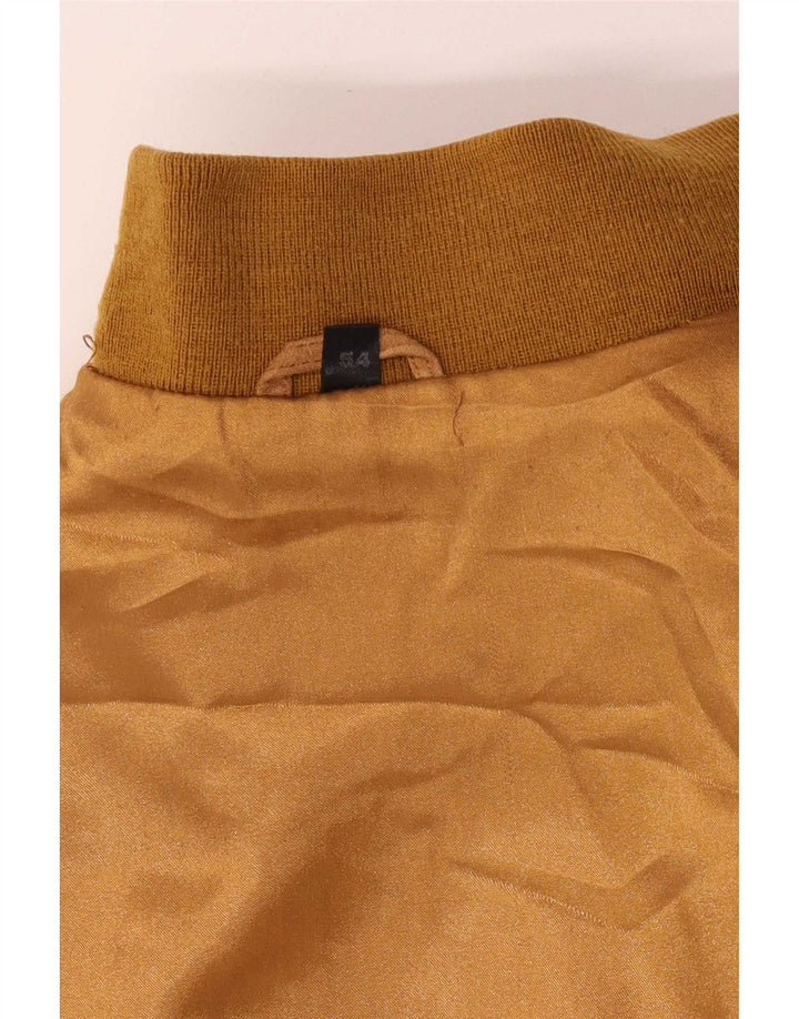 Vintage herre ruskind bomberjakke IT 54 2XL Beige