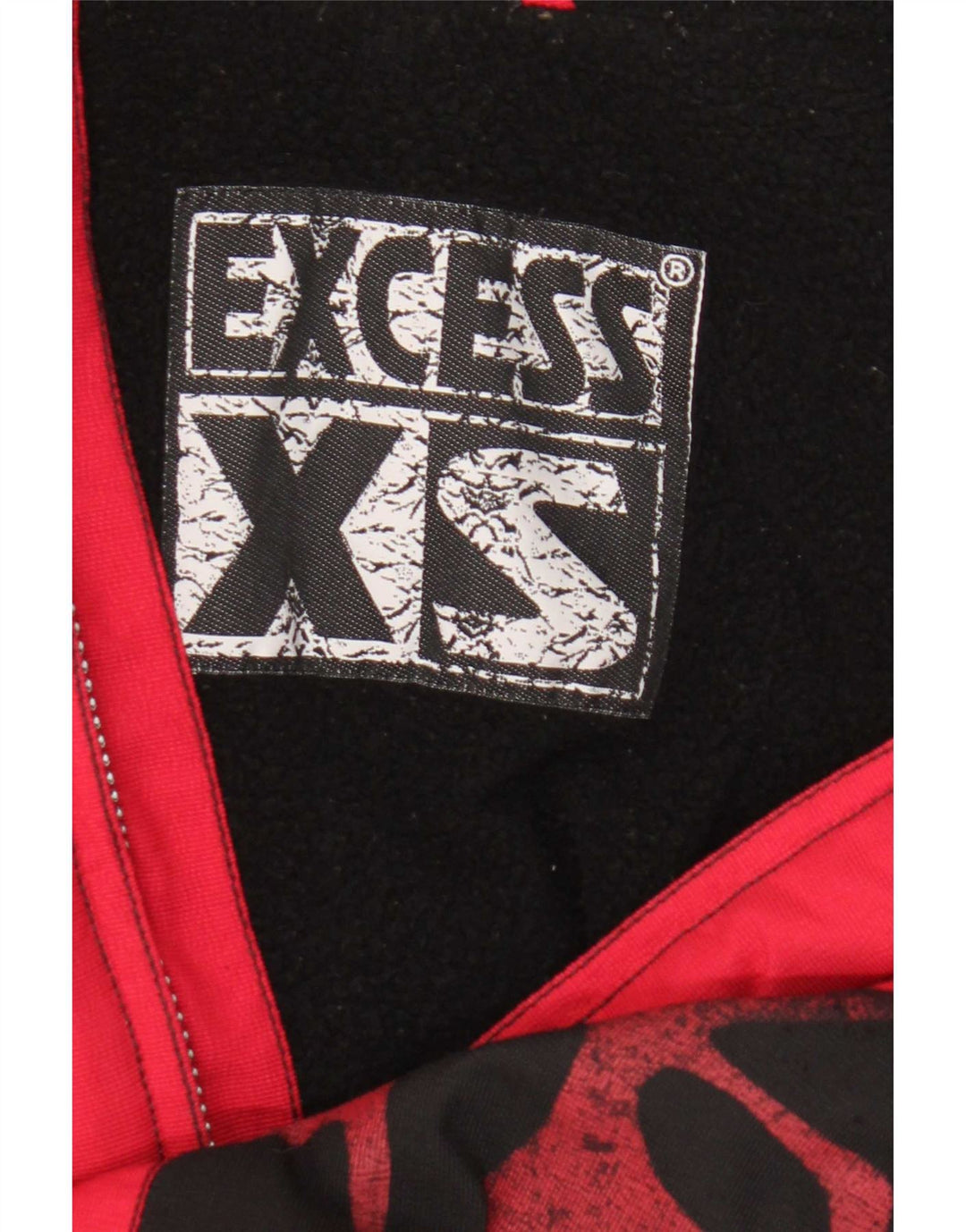 Excess XS Herre grafisk bomberjakke UK 42 XL Rød Polyester