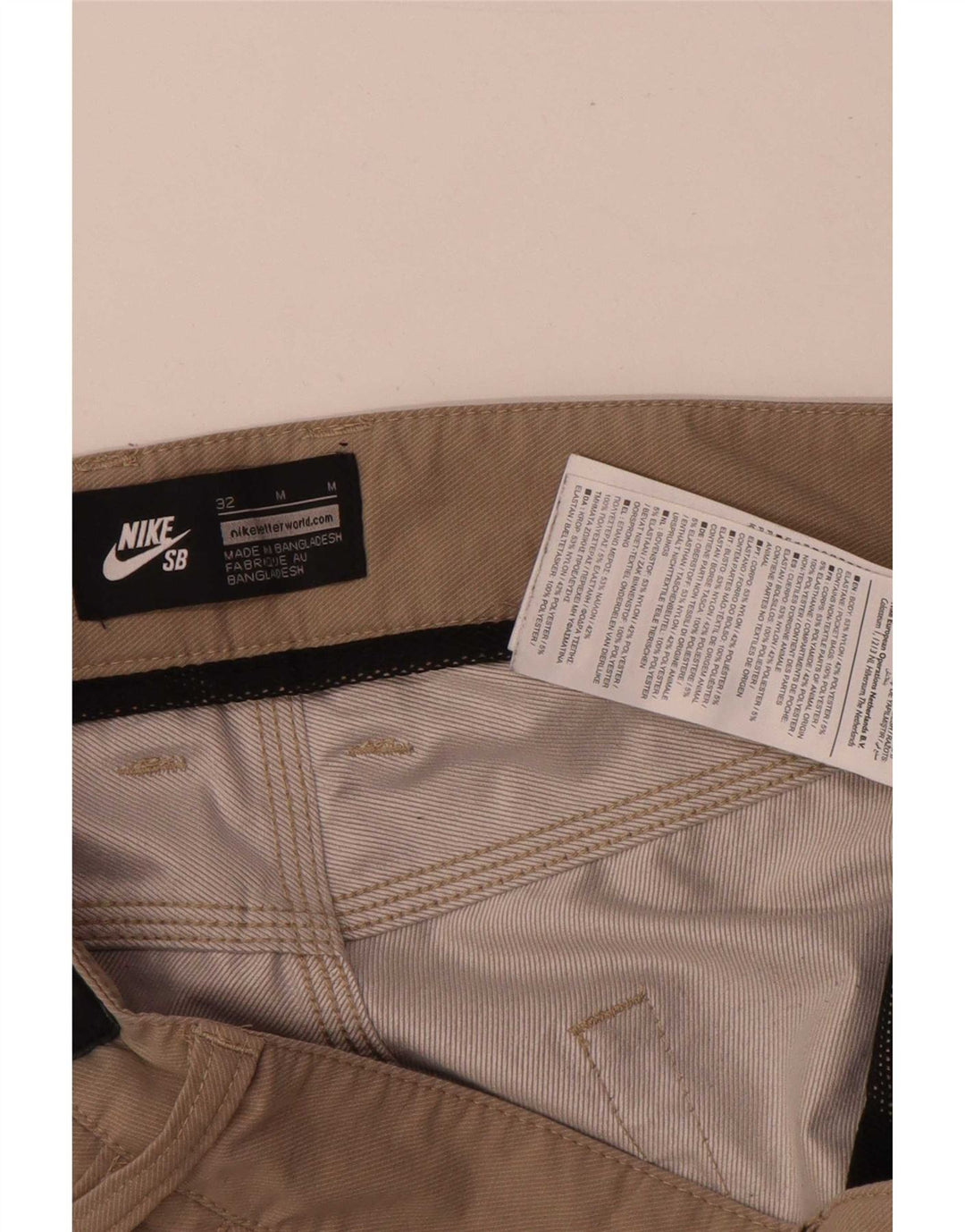 Nike Herre Regular Casual Shorts W32 Medium Beige Nylon