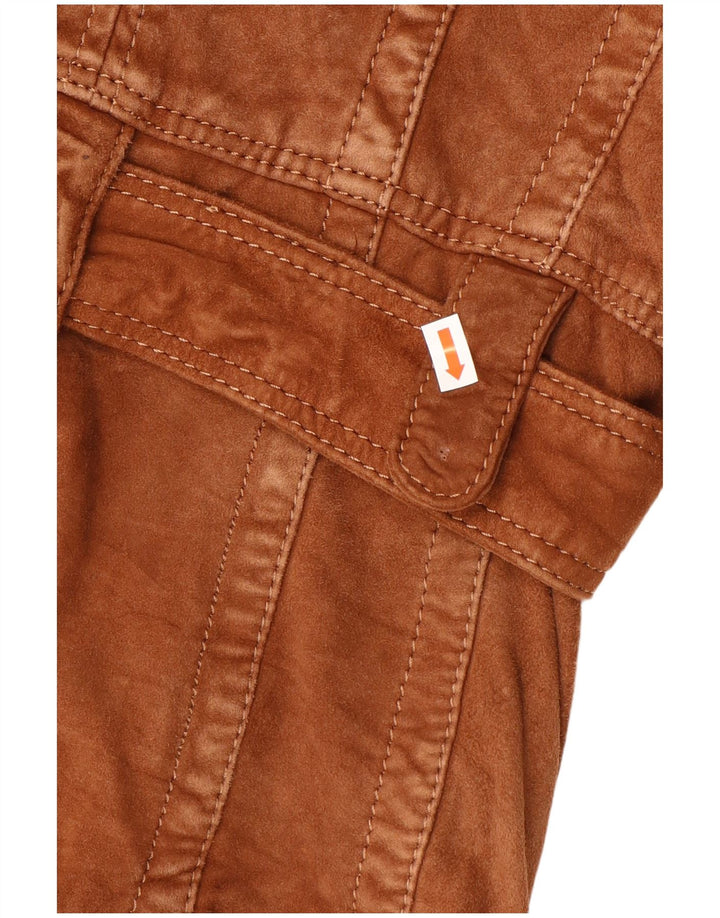 EDC Dame Ruskindsjakke UK 14 Medium Brun Læder