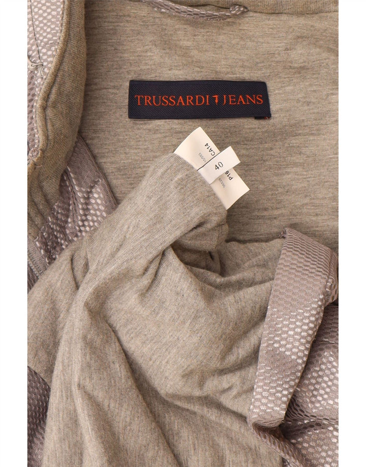 Trussardi Jeans Dame Utility Jacket IT 40 Lille Grå Polyester